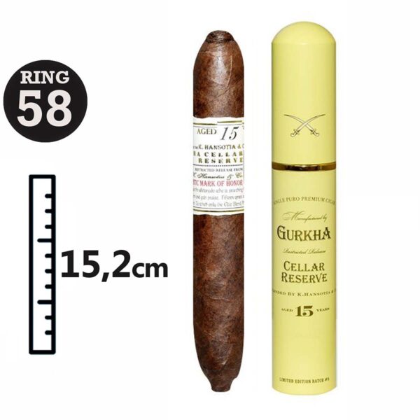 Gurkha Cellar Reserve 15 Year Platinum Hedonism Tubo - Grand Robusto  / Box of 20 - Image 3