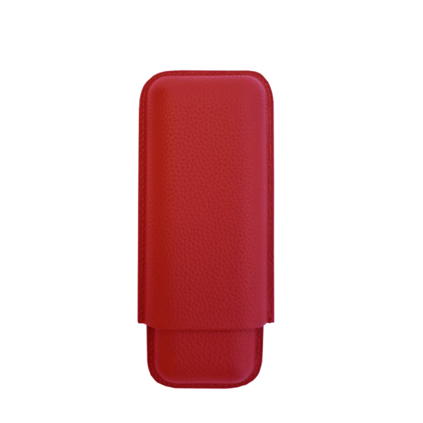 VSB London Two Finger Red Leather Cigar Case - Image 5